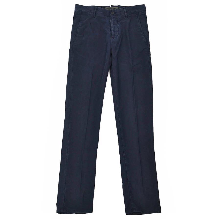 INCOTEX SLACKS【インコテックス スラックス】ノープリーツパンツ 17S100 4611D 825 コットン ストレッチ ガーメントダイ ネイビー｜cinqueclassico｜02