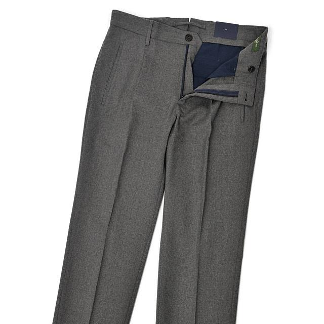 インコテックス 31型 ワンプリーツ ダークグレー ウールサキソニー INCOTEX（インコテックス） 【FINAL SALE 返品交換不可】INCOTEX