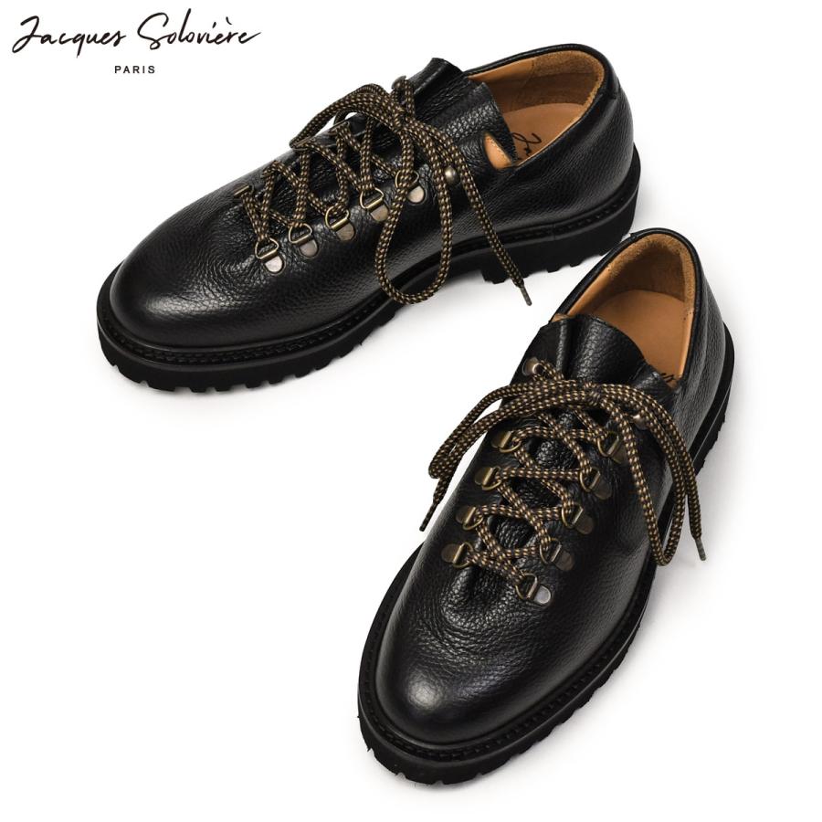 JACQUES SOLOVIERE【ジャック・ソロヴィエール】マウンテンブーツ RASMUS LUG GRAINED CALF ブラック | 