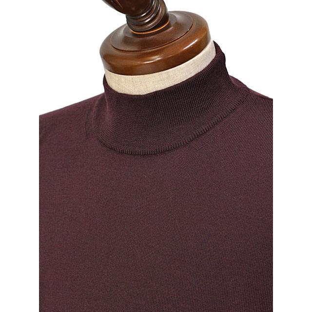 FERRANTE【フェランテ】モックネックニット 32G22503 77 エクストラファインメリノウール 12G ボルドー | FERRANTE | 02