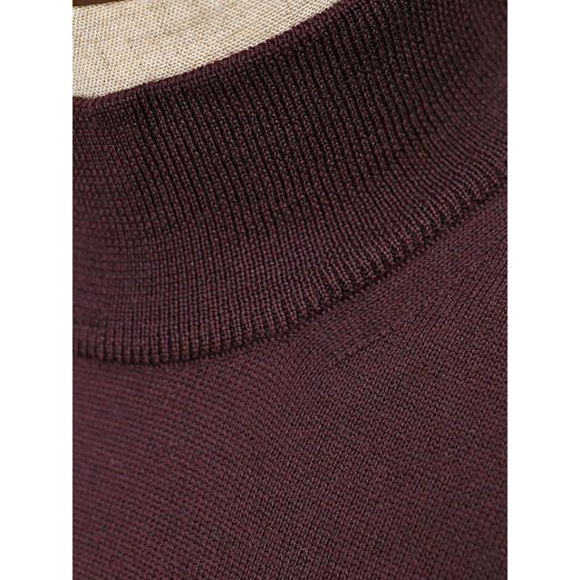 FERRANTE【フェランテ】モックネックニット 32G22503 77 エクストラファインメリノウール 12G ボルドー | FERRANTE | 03