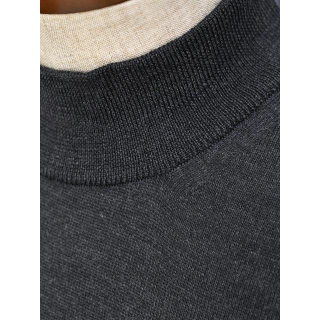 FERRANTE【フェランテ】モックネックニット 32G22503 35 エクストラファインメリノウール 12G チャコールグレー | FERRANTE | 03