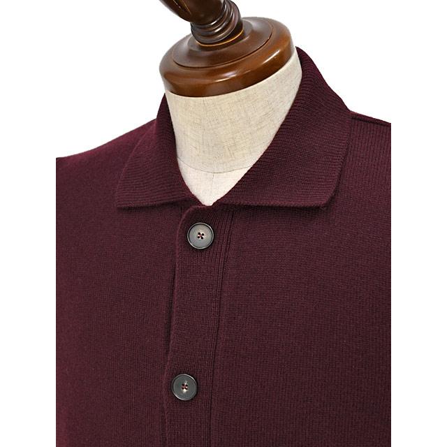 FERRANTE【フェランテ】ニットシャツカーディガン 56R20208 007 7G ウール カシミヤ ボルドー | FERRANTE | 03