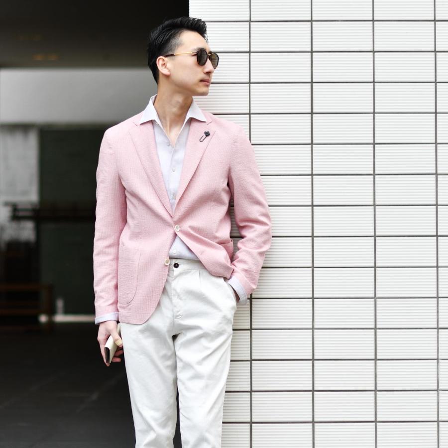 LARDINI リネンコットン3Bツイルシャツジャケット