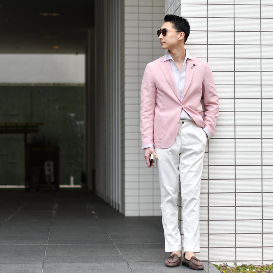 【美品】LARDINIラルディーニ リネン3Bシャツジャケット LARDINI リネンコットン3Bツイルシャツジャケット