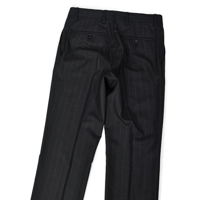 LARDINI【ラルディーニ】シングルスーツ 6107AQ ADVANCE ヴァージンウール SUPER150'S ストライプ チャコールグレー×ホワイト | LARDINI | 10
