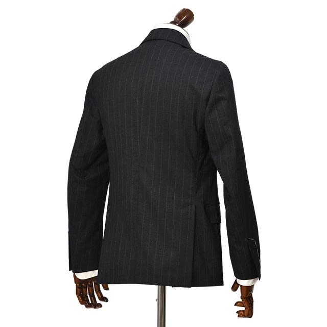 LARDINI【ラルディーニ】シングルスーツ 6107AQ ADVANCE ヴァージンウール SUPER150'S ストライプ チャコールグレー×ホワイト | LARDINI | 01