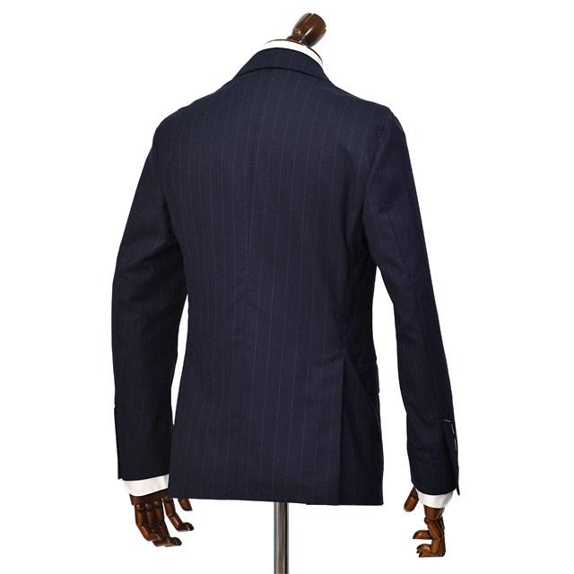 LARDINI【ラルディーニ】シングルスーツ 6107AQ SF63419 850GR ADVANCE ヴァージンウール SUPER150'S ストライプネイビーホワイト | LARDINI | 01