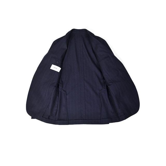 LARDINI【ラルディーニ】シングルスーツ 6107AQ SF63419 850GR ADVANCE ヴァージンウール SUPER150'S ストライプネイビーホワイト | LARDINI | 02