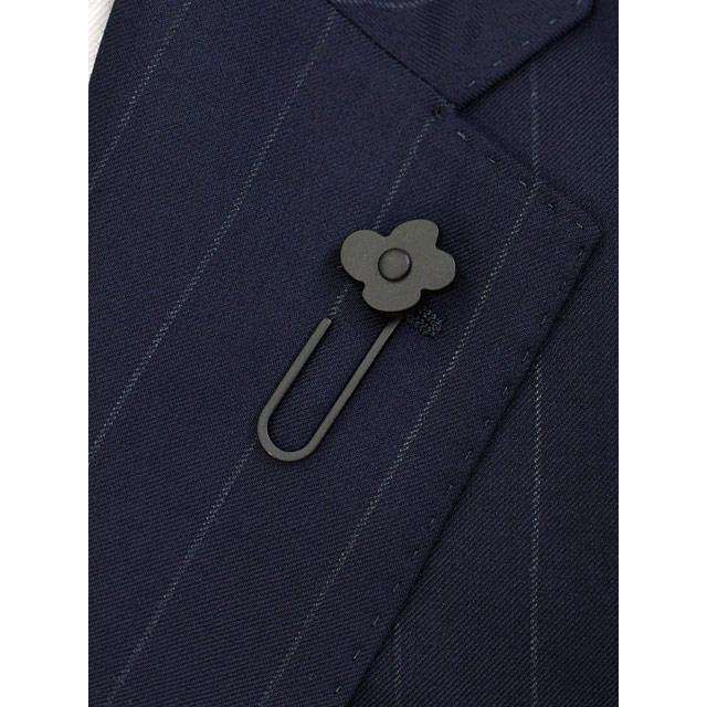 LARDINI【ラルディーニ】シングルスーツ 6107AQ SF63419 850GR ADVANCE ヴァージンウール SUPER150'S ストライプネイビーホワイト | LARDINI | 05