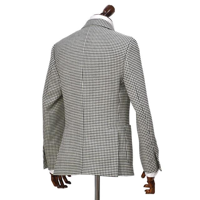 【FINAL SALE 返品交換不可】LARDINI【ラルディーニ】シングルジャケット 6000AQ SF63501 100NE ADVANCE ヴァージンウール 千鳥 ブラック×ホワイトの画像