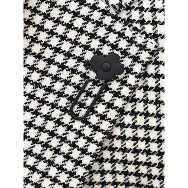 【FINAL SALE 返品交換不可】LARDINI【ラルディーニ】シングルジャケット 6000AQ SF63501 100NE ADVANCE ヴァージンウール 千鳥 ブラック×ホワイトの画像