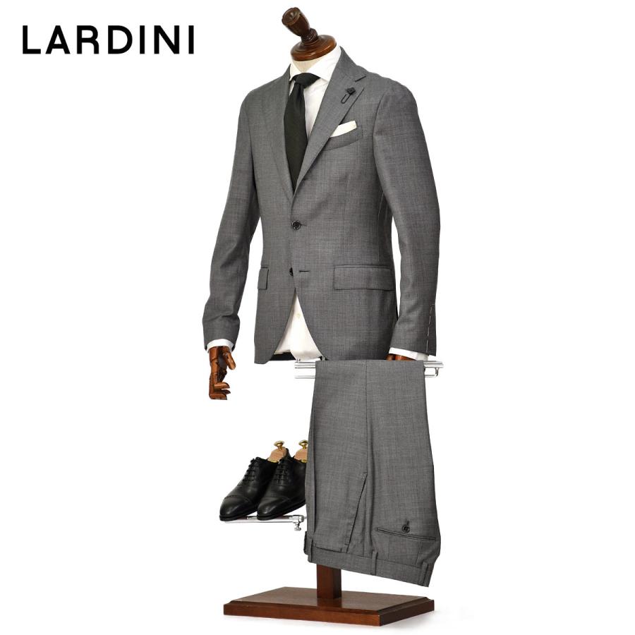 LARDINI【ラルディーニ】シングルスーツ 6107AQ IVSF63415 920 ADVANCE ヴァージンウール シャークスキン グレー | LARDINI
