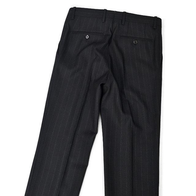 LARDINI【ラルディーニ】シングルスーツ 6107AQ SF63413 ADVANCE ヴァージンウール 4PLY チョークストライプ ブラック×ホワイト | LARDINI | 10