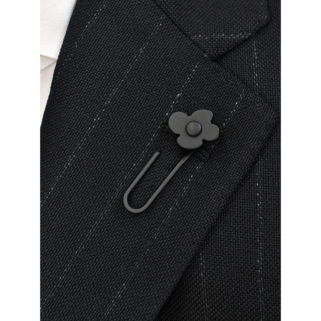 LARDINI【ラルディーニ】シングルスーツ 6107AQ SF63413 ADVANCE ヴァージンウール 4PLY チョークストライプ ブラック×ホワイト | LARDINI | 04