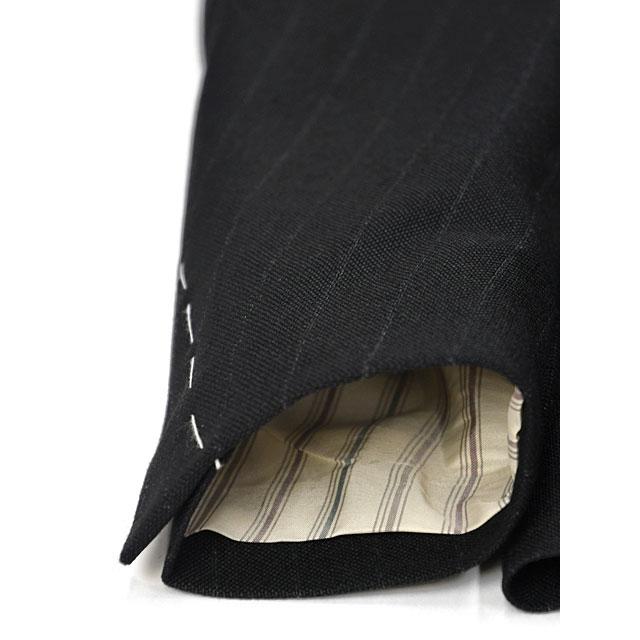 LARDINI【ラルディーニ】シングルスーツ 6107AQ SF63413 ADVANCE ヴァージンウール 4PLY チョークストライプ ブラック×ホワイト | LARDINI | 06