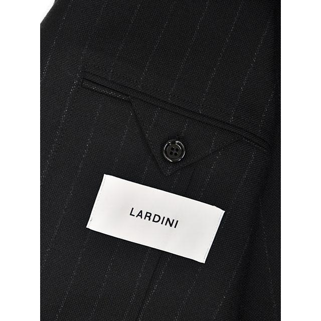 LARDINI【ラルディーニ】シングルスーツ 6107AQ SF63413 ADVANCE ヴァージンウール 4PLY チョークストライプ ブラック×ホワイト | LARDINI | 07