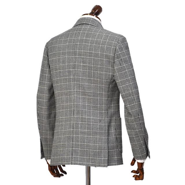 【FINAL SALE 返品交換不可】LARDINI【ラルディーニ】シングルジャケット 6000AQ SF63501 102NE ADVANCE ヴァージンウール グレンチェック ブラック×ホワイト | LARDINI | 01