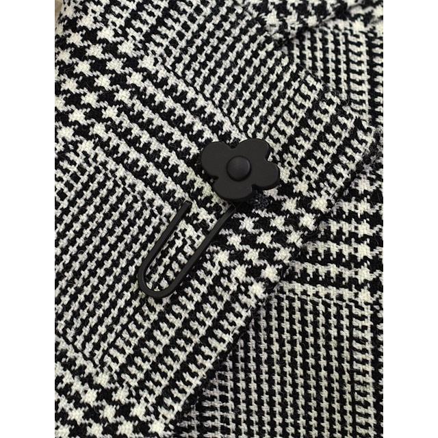 【FINAL SALE 返品交換不可】LARDINI【ラルディーニ】シングルジャケット 6000AQ SF63501 102NE ADVANCE ヴァージンウール グレンチェック ブラック×ホワイト | LARDINI | 04