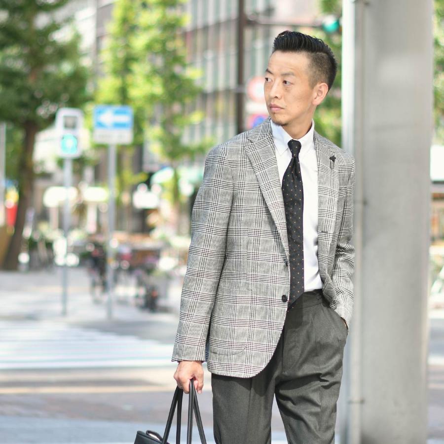 【FINAL SALE 返品交換不可】LARDINI【ラルディーニ】シングルジャケット 6000AQ SF63501 102NE ADVANCE ヴァージンウール グレンチェック ブラック×ホワイト | LARDINI | 09