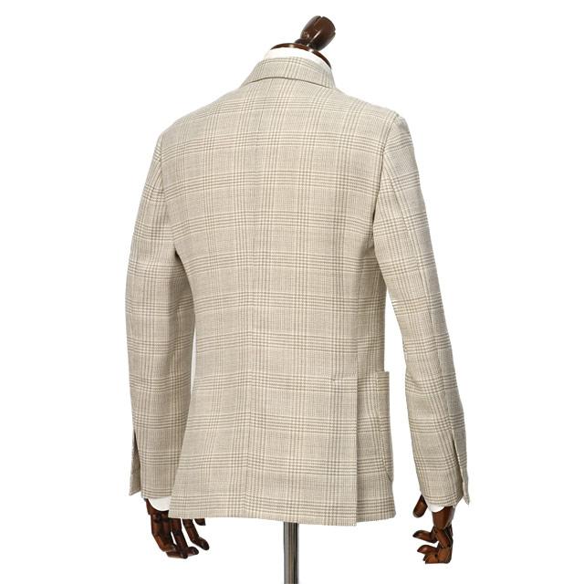 【FINAL SALE 返品交換不可】LARDINI【ラルディーニ】シングルジャケット 6000AQ SF63501 151CO ADVANCE ヴァージンウール グレンチェック ベージュ | LARDINI | 01