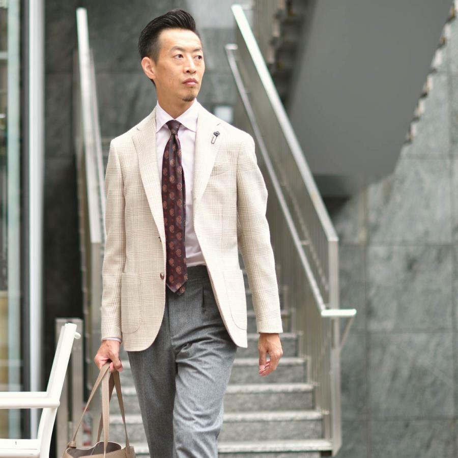 【FINAL SALE 返品交換不可】LARDINI【ラルディーニ】シングルジャケット 6000AQ SF63501 151CO ADVANCE ヴァージンウール グレンチェック ベージュ | LARDINI | 07