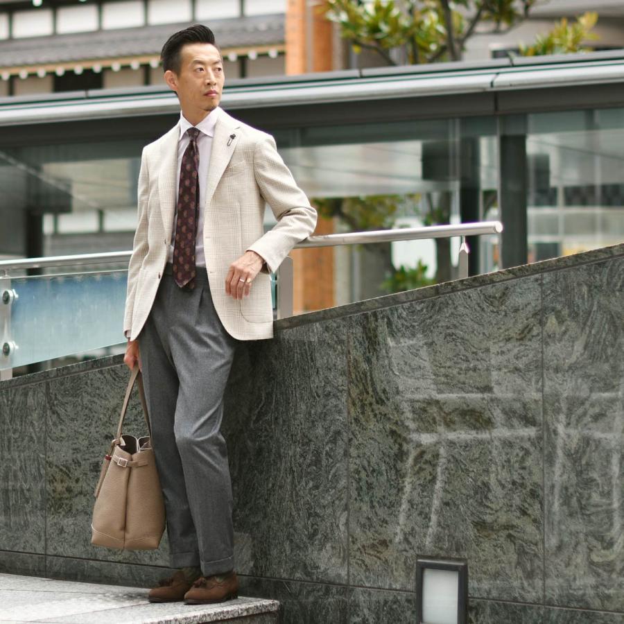 【FINAL SALE 返品交換不可】LARDINI【ラルディーニ】シングルジャケット 6000AQ SF63501 151CO ADVANCE ヴァージンウール グレンチェック ベージュ | LARDINI | 08