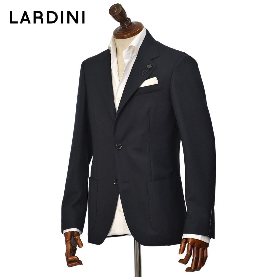 LARDINI【ラルディーニ】シングルジャケット 6202Q EL64703 850 ROMA ポリエステル ヴァージンウール ホップサック ネイビー | LARDINI