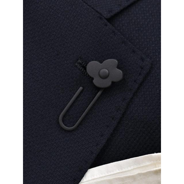 LARDINI【ラルディーニ】シングルジャケット 6202Q EL64703 850 ROMA ポリエステル ヴァージンウール ホップサック ネイビー | LARDINI | 04