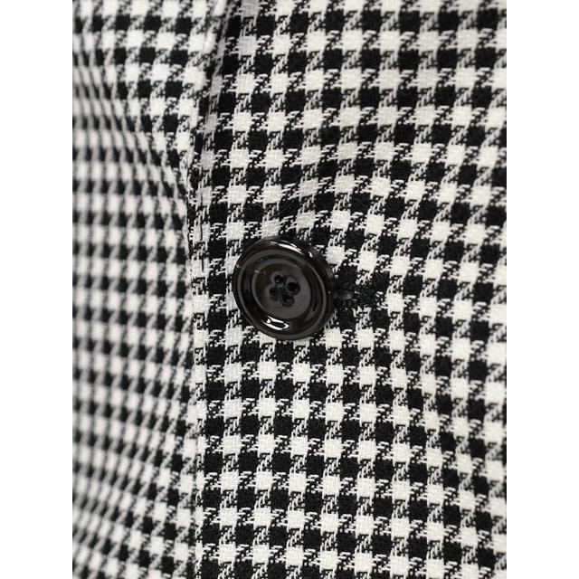 LARDINI【ラルディーニ】シングルジャケット 6202Q IF64506 100NE ROMA ウール コットン 千鳥 ブラック×ホワイトの画像