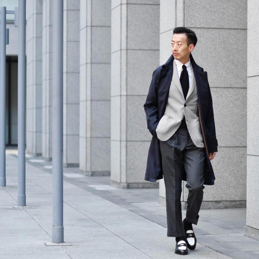 LARDINI【ラルディーニ】シングルジャケット 6202Q IF64506 100NE ROMA ウール コットン 千鳥 ブラック×ホワイトの画像
