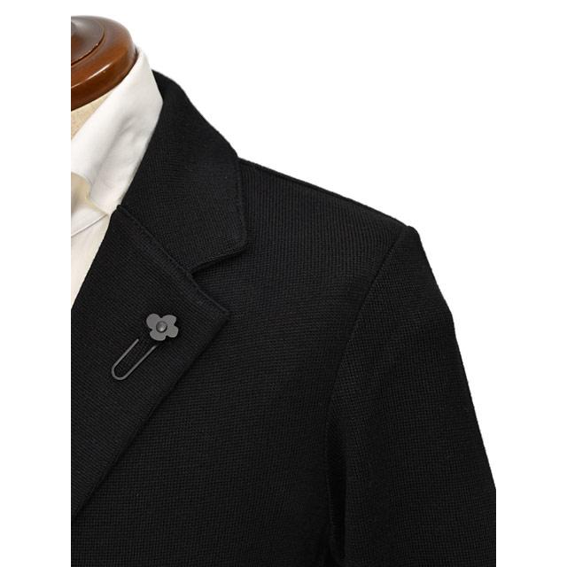 LARDINI【ラルディーニ】ニットジャケット LJM56J CN65000 999 ウール ミラノリブ ブラックの画像