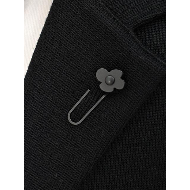 LARDINI【ラルディーニ】ニットジャケット LJM56J CN65000 999 ウール ミラノリブ ブラックの画像