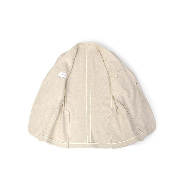 LARDINI【ラルディーニ】シングルジャケット 6202Q IF66501 130BE ROMA リネン コットン ヘリンボーン ベージュの画像
