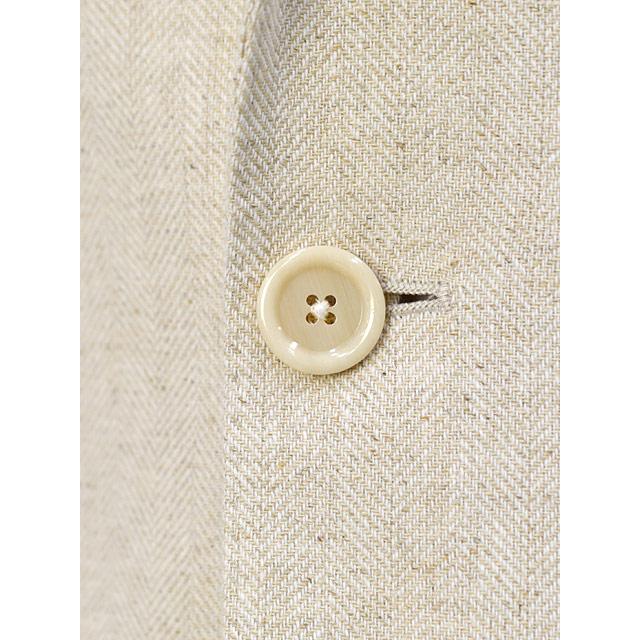 LARDINI【ラルディーニ】シングルジャケット 6202Q IF66501 130BE ROMA リネン コットン ヘリンボーン ベージュの画像