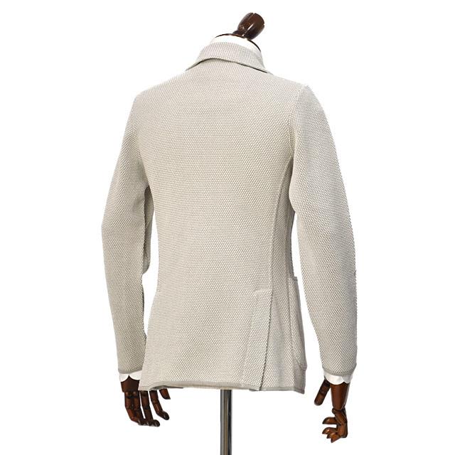 LARDINI【ラルディーニ】ニットジャケット LJM56 CN64011 910 コットン ハニカム ライトベージュの画像