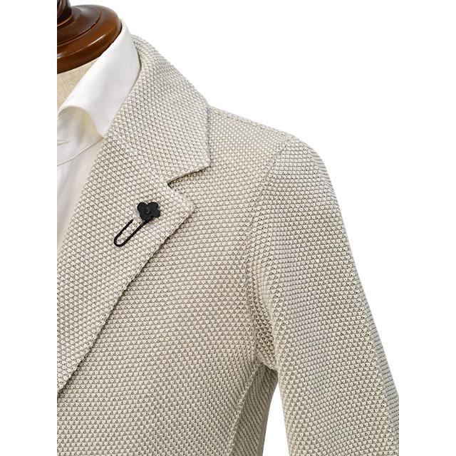 LARDINI【ラルディーニ】ニットジャケット LJM56 CN64011 910 コットン ハニカム ライトベージュの画像