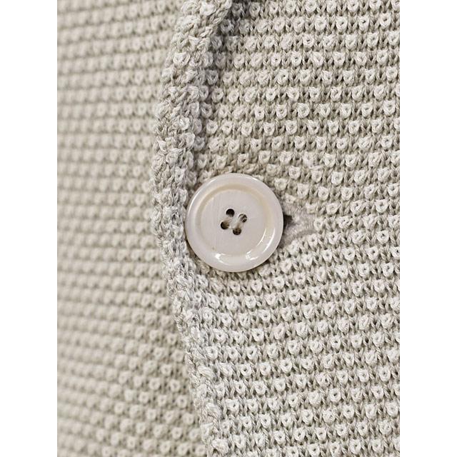 LARDINI【ラルディーニ】ニットジャケット LJM56 CN64011 910 コットン ハニカム ライトベージュの画像
