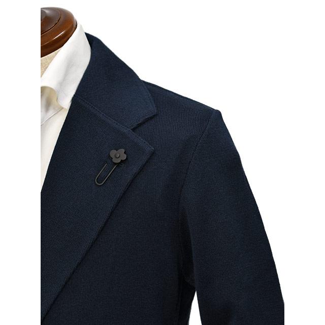 LARDINI【ラルディーニ】ニットジャケット LJM56 CN66003 850 コットン ミラノリブ ライトネイビーの画像