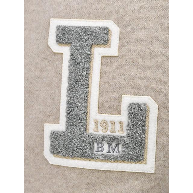 L.B.M.1911【エルビーエム1911】スタジャン アワードジャケット 9379 55704 2 ベージュ×グレーの画像