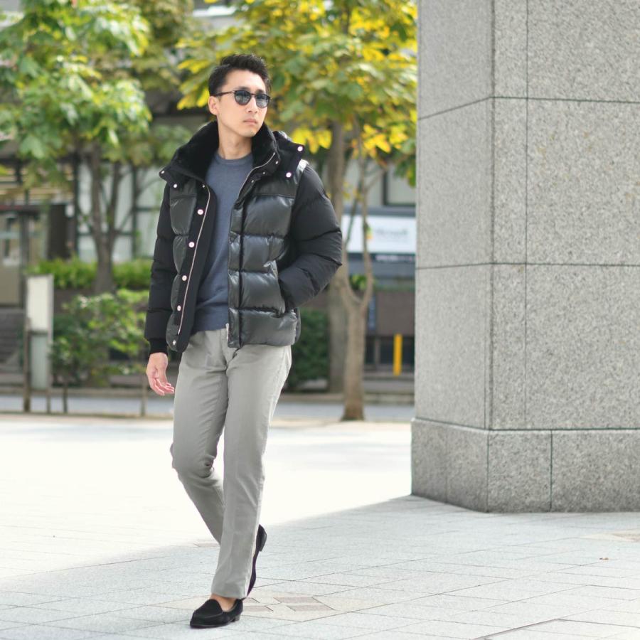 MOORER（ムーレー） MOORER【ムーレー】レザーコンビフードダウン