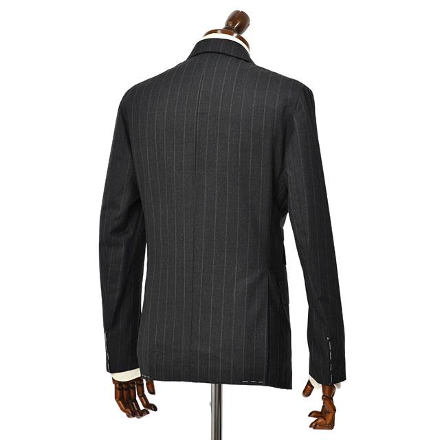 De Petrillo デ ペトリロ ストライプ セットアップ スーツ 灰 46 De Petrillo (デ ペトリロ) NAPOLI (ナポリ) ペンシルストライプ