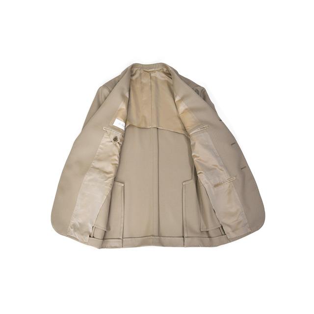 【FINAL SALE 返品交換不可】De Petrillo【デ ペトリロ】シングルスーツ NAPOLI TW22004 7270 ヴァージンウール キャバルリーツイル ベージュの画像