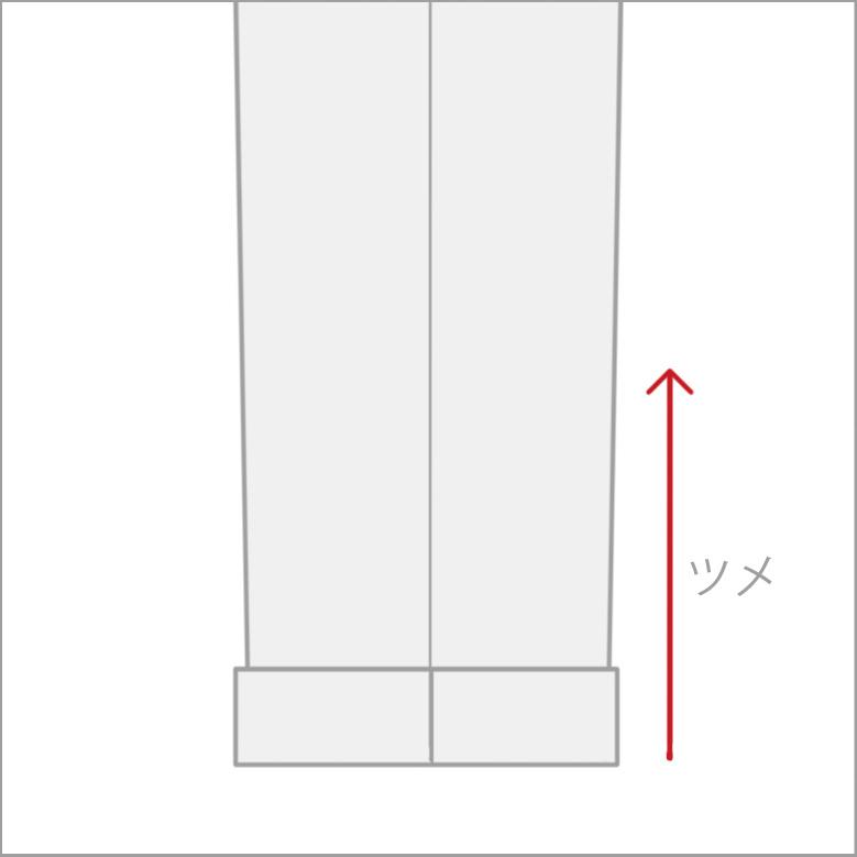 パンツ裾上げ ダブル仕上げ | ブランド登録なし | 01