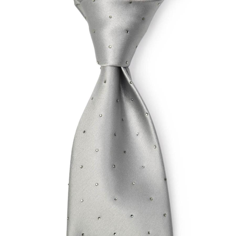 100 の保証 Stefano Ricci ステファノリッチ Sw222 006 ネクタイ スワロフスキー シルク ドット シルバー 全国宅配無料 Lespakigali Com