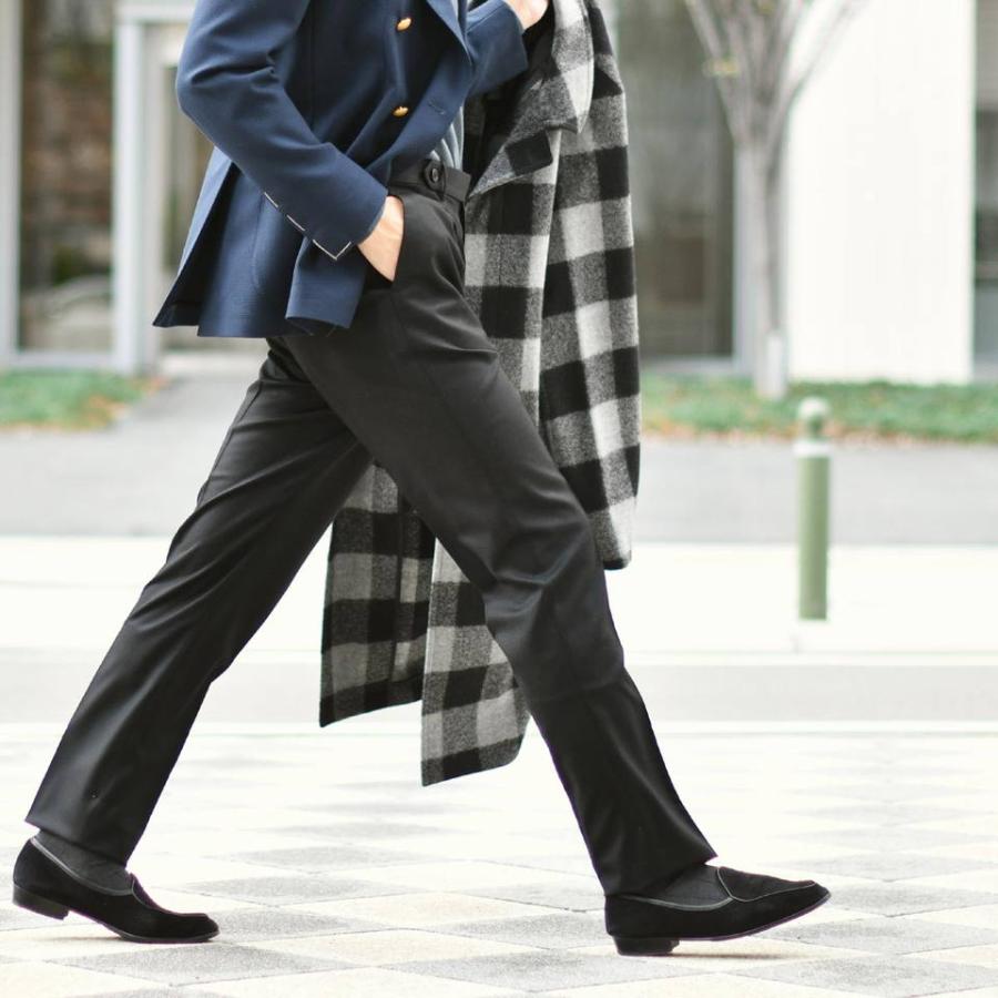 ROTA【ロータ】ワンプリーツ ベルトレスパンツ KOBE 363 017 ウール サキソニー ブラック | Rota | 06