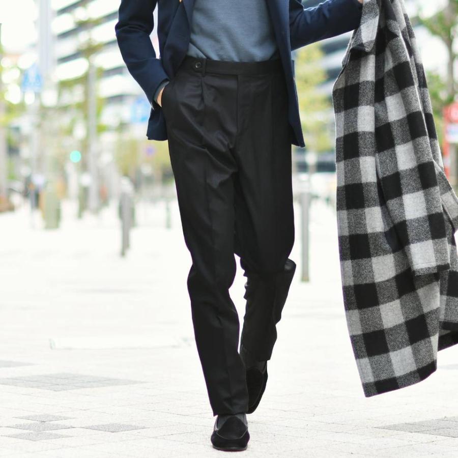 ROTA【ロータ】ワンプリーツ ベルトレスパンツ KOBE 363 017 ウール サキソニー ブラック | Rota | 07