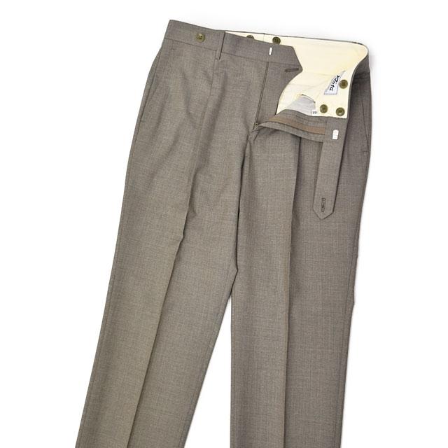 ROTA【ロータ】ワンプリーツ ベルトレスパンツ 291 2C CINT MILAN 092 55 トロピカルウール グレージュ | Rota | 02