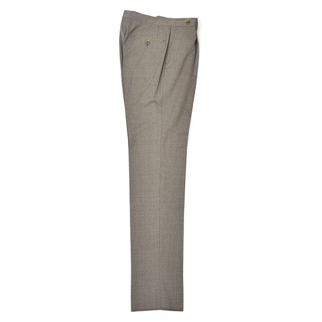 ROTA【ロータ】ワンプリーツ ベルトレスパンツ 291 2C CINT MILAN 092 55 トロピカルウール グレージュ | Rota | 04