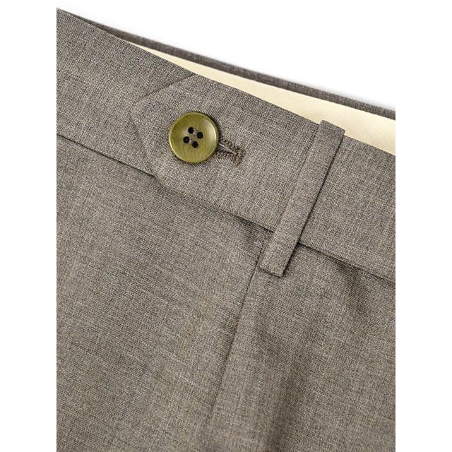 ROTA【ロータ】ワンプリーツ ベルトレスパンツ 291 2C CINT MILAN 092 55 トロピカルウール グレージュ | Rota | 05